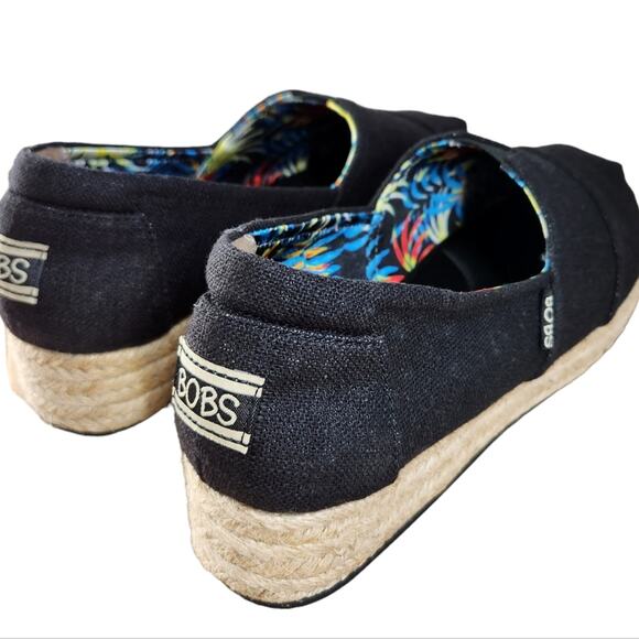 BOBS from Skechers High Jinx espadrille platform wedges womens size 8.5 - Picture 4 of 7